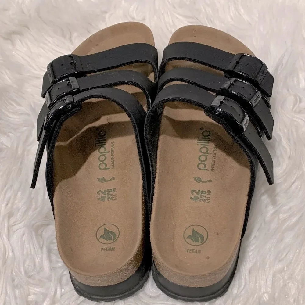 PAPILLIO Florida Vegan Flex Platform Black Sandals Men’s 9 Women’s 11